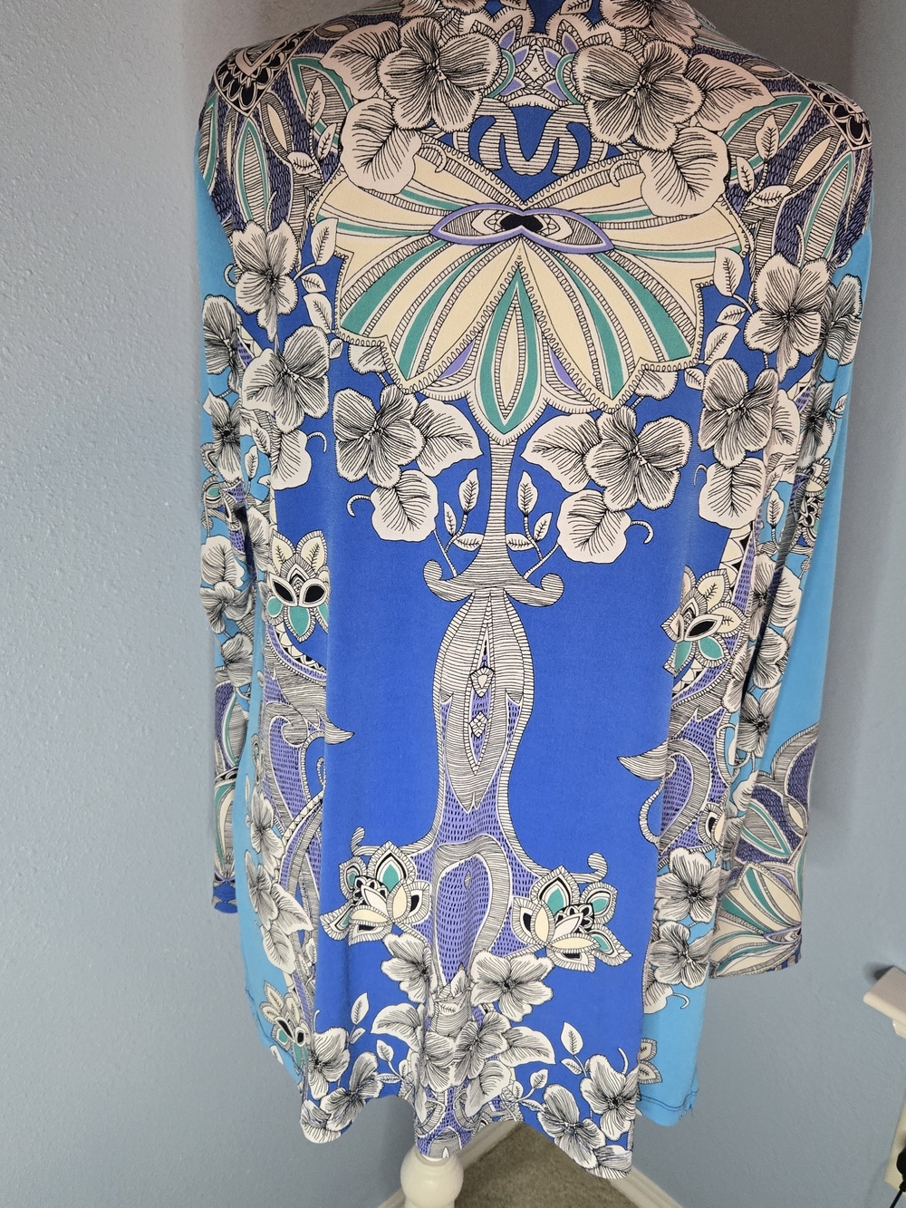 Blue Keyhole Tunic Top - Picture 3 of 5